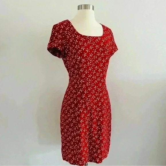 Vintage Ann Taylor Classic Floral Summer Dress Sz 4 - Picture 1 of 9